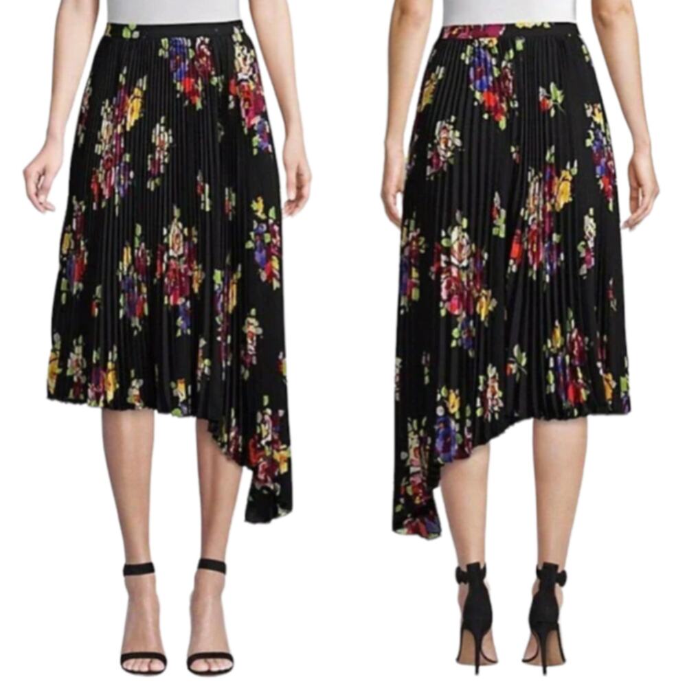 Kate Spade Floral Pleated Midi Skirt Size 6